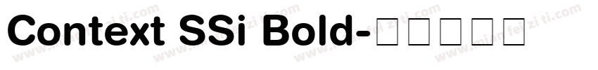 Context SSi Bold字体转换